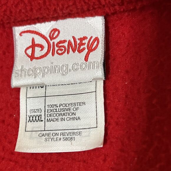 Disney Shopping.com Fleece Jacket Women's Size 4XL Red Mickey Christmas full zip - Picture 2 of 11